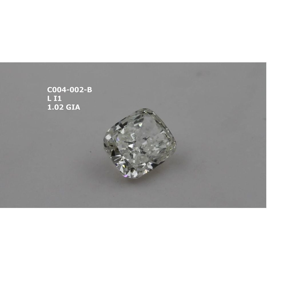 1.02 Carat Cushion Loose Diamond, L, I1, Very Good, GIA Certified | Thumbnail