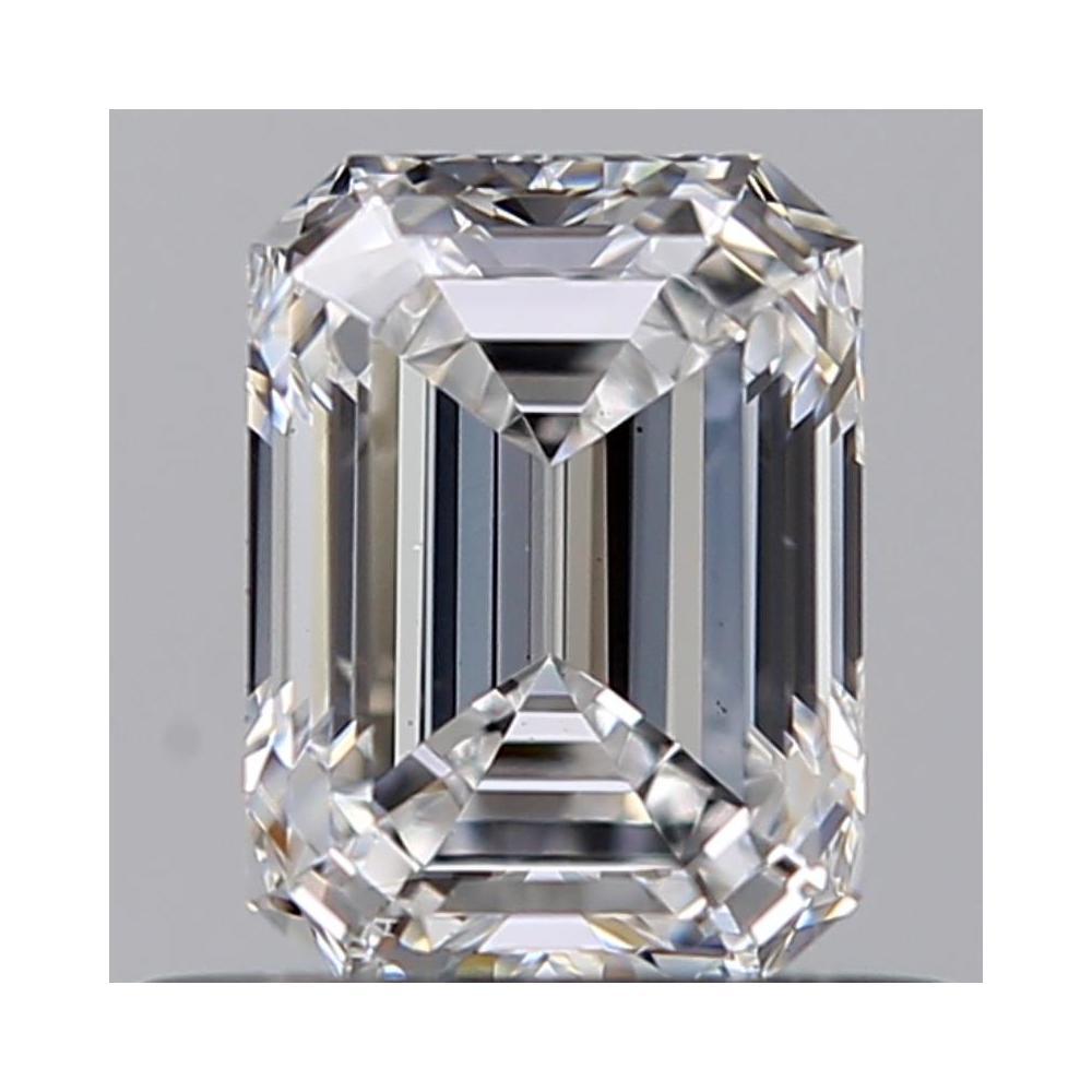 0.60 Carat Emerald Loose Diamond, D, VVS2, Ideal, GIA Certified | Thumbnail