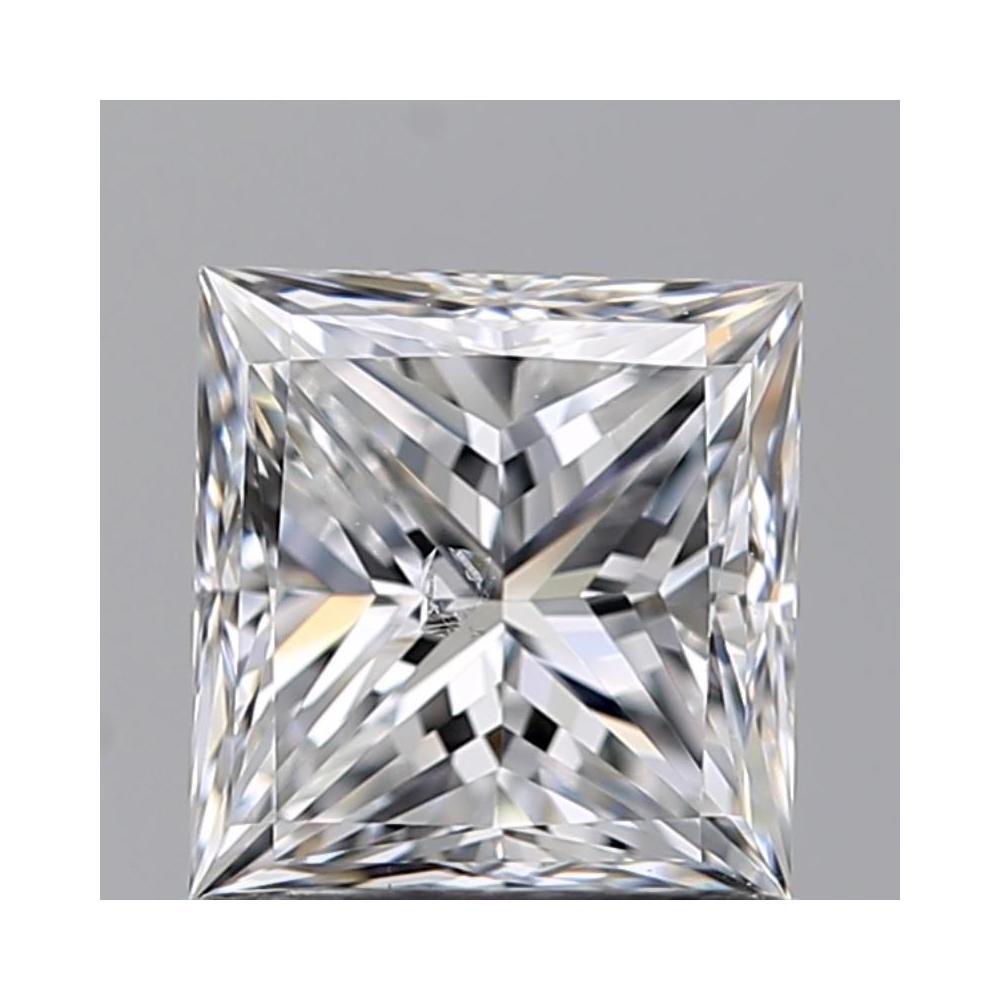 0.90 Carat Princess Loose Diamond, D, SI2, Very Good, GIA Certified