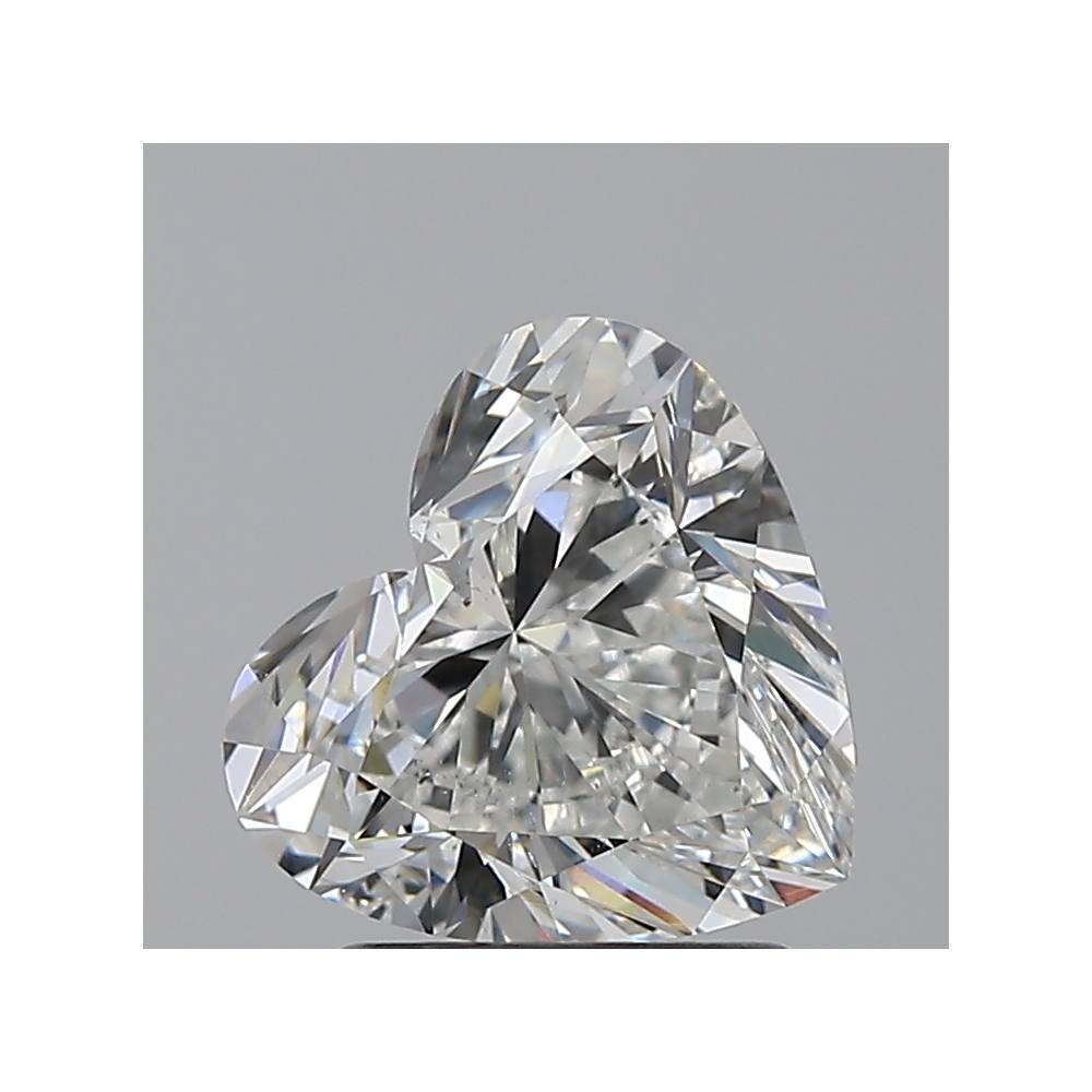 1.71 Carat Heart Loose Diamond, F, SI1, Ideal, GIA Certified | Thumbnail