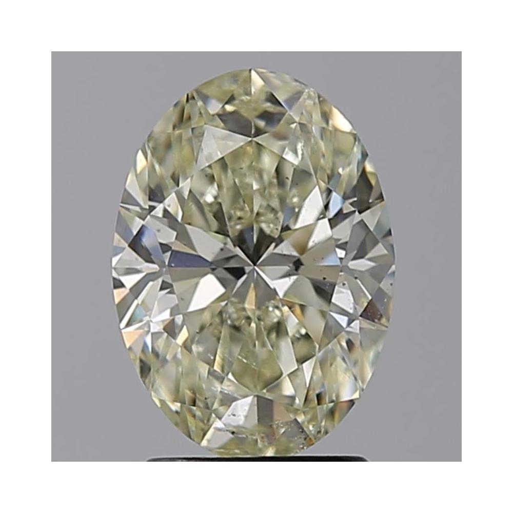 2.01 Carat Oval Loose Diamond, N, SI1, Super Ideal, GIA Certified | Thumbnail