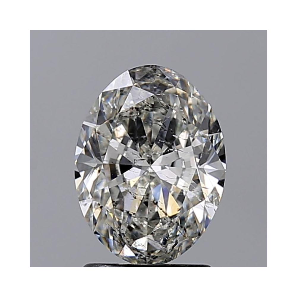 1.54 Carat Oval Loose Diamond, H, I1, Ideal, GIA Certified | Thumbnail