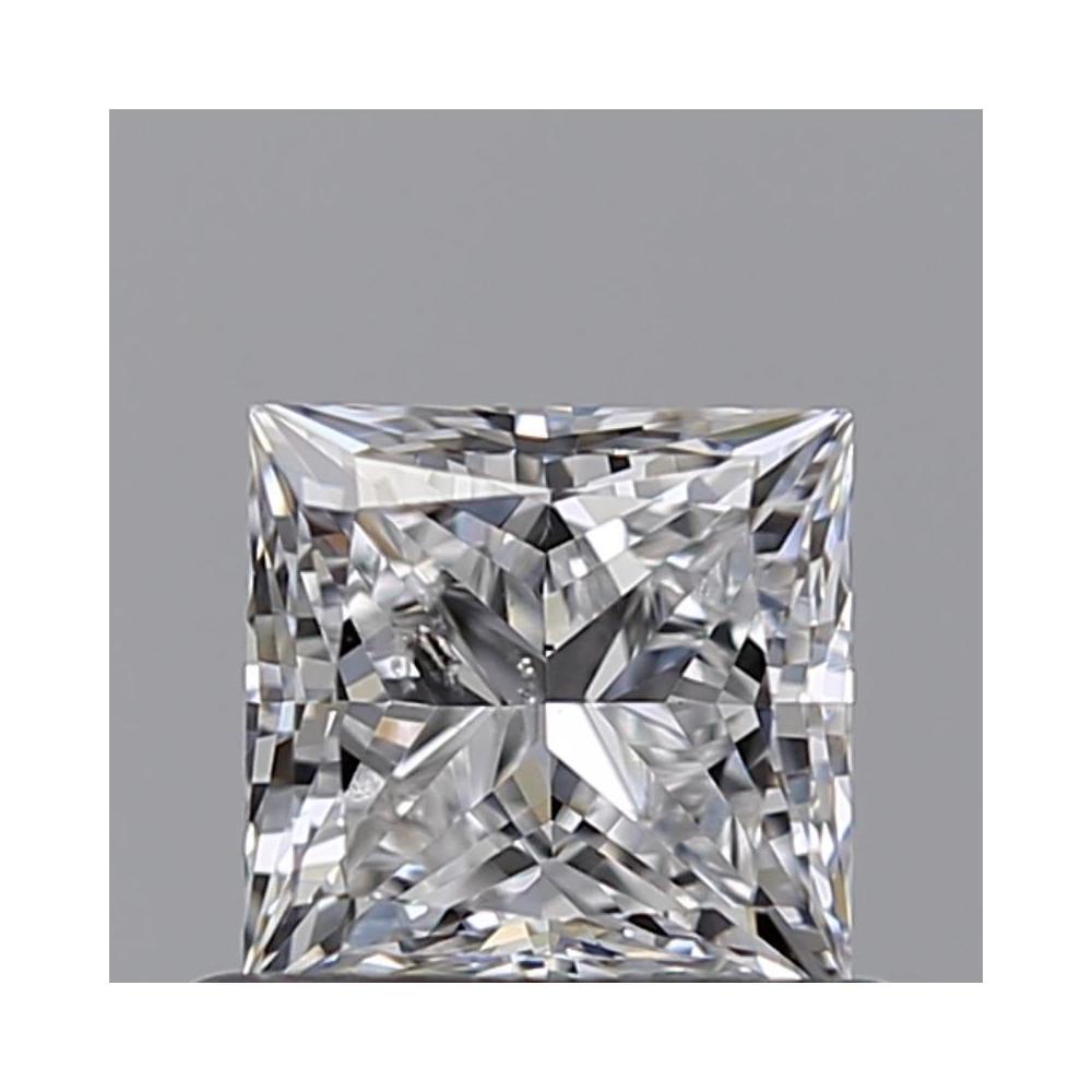 0.63 Carat Princess Loose Diamond, D, SI2, Ideal, GIA Certified | Thumbnail