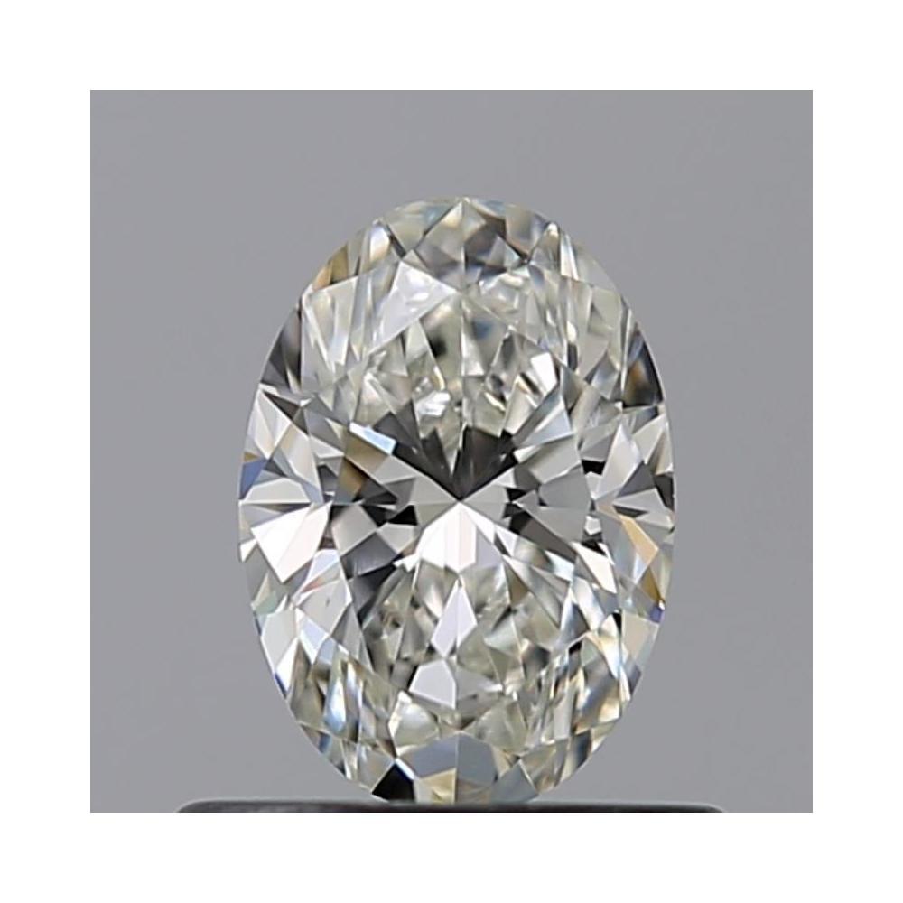 0.50 Carat Oval Loose Diamond, I, VVS2, Ideal, GIA Certified | Thumbnail