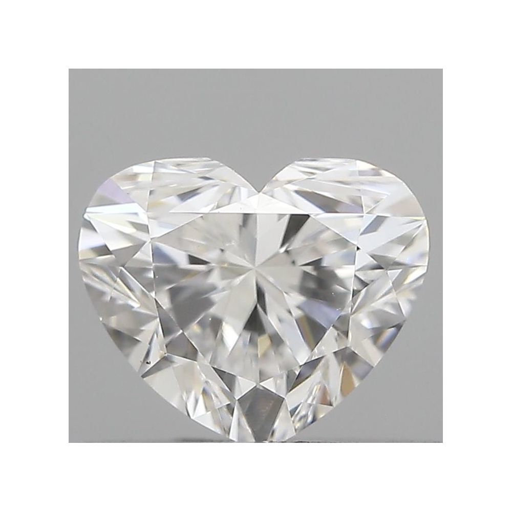 0.54 Carat Heart Loose Diamond, E, VVS2, Super Ideal, GIA Certified