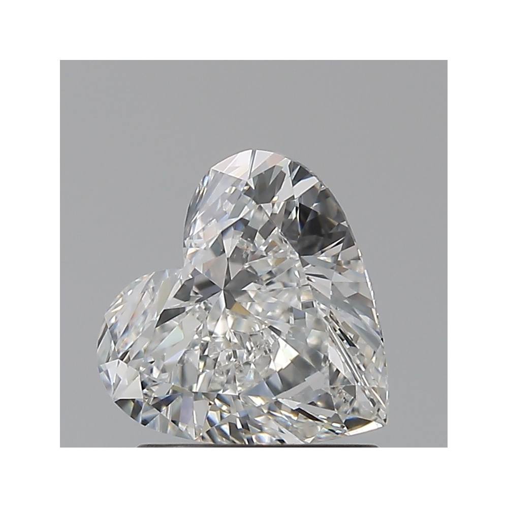 1.00 Carat Heart Loose Diamond, F, VS2, Excellent, GIA Certified