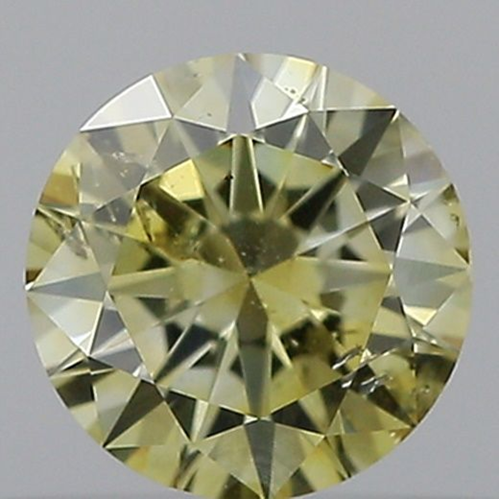0.50 Carat Round Loose Diamond, Fancy Brownish Yellow, I1, Excellent, GIA Certified | Thumbnail