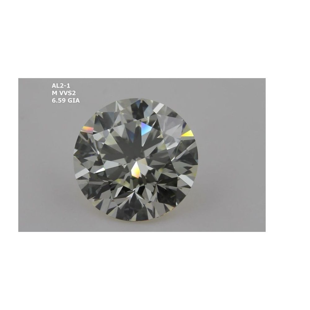 6.59 Carat Round Loose Diamond, M, VVS2, Super Ideal, GIA Certified