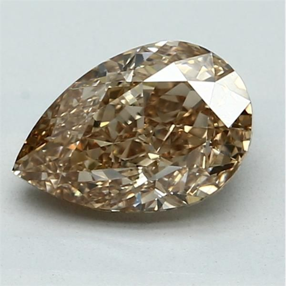 1.71 Carat Pear Loose Diamond, Fancy Brownish Yellow, VS1, Excellent, GIA Certified | Thumbnail