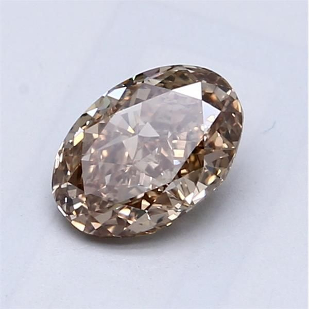 0.94 Carat Oval Loose Diamond, Fancy Yellow Brown, SI1, Excellent, GIA Certified