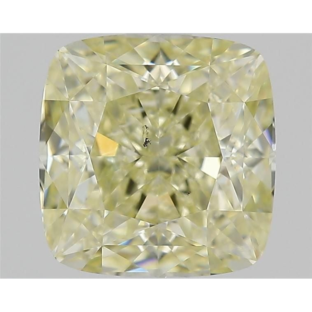 1.71 Carat Cushion Loose Diamond, Fancy Light Yellow, SI1, Ideal, GIA Certified | Thumbnail