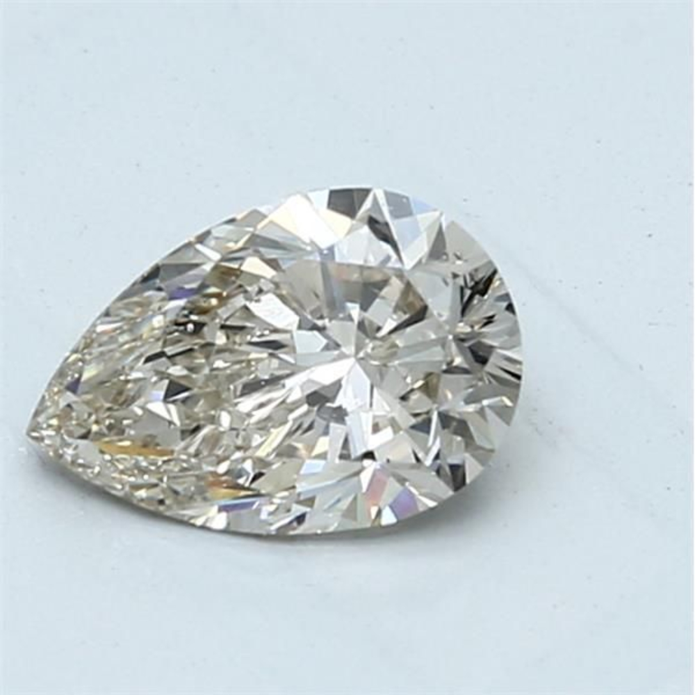 0.90 Carat Pear Loose Diamond, N VERY LIGHT BROWN, SI1, Super Ideal, GIA Certified | Thumbnail