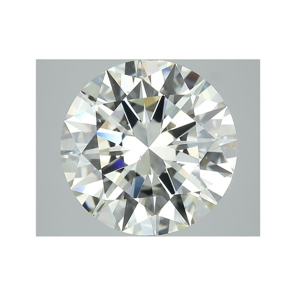 5.01 Carat Round Loose Diamond, K, VS2, Super Ideal, GIA Certified