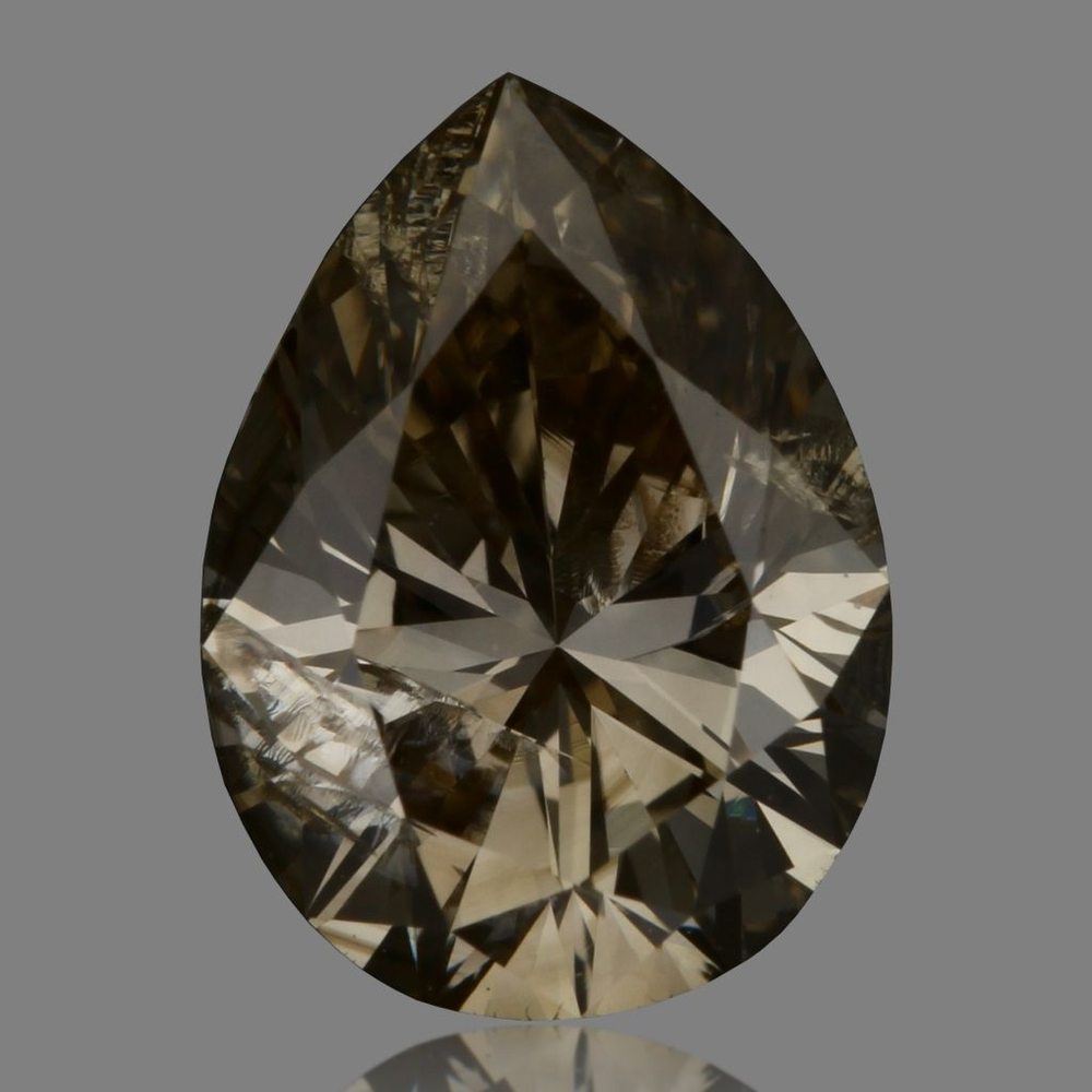 0.90 Carat Pear Loose Diamond, LIGHT BROWN, I1, Excellent, IGI Certified