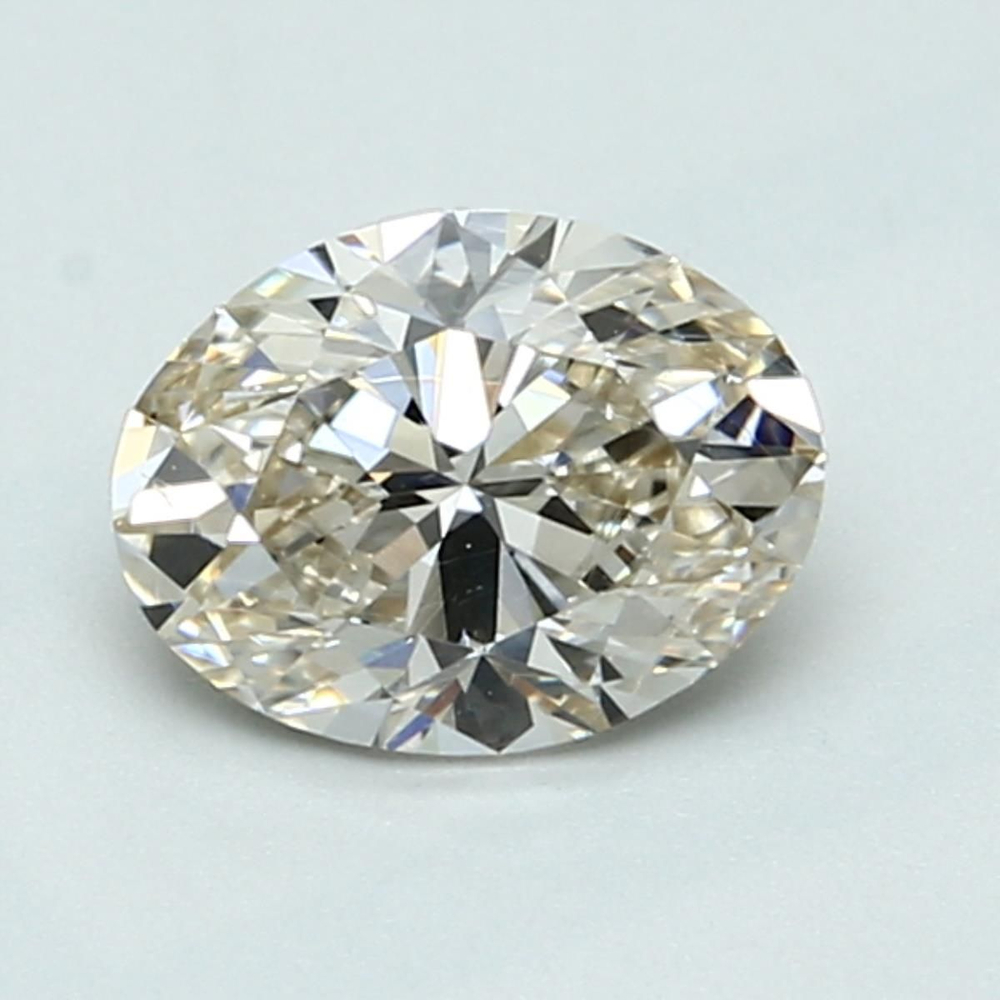 1.01 Carat Oval Loose Diamond, L Faint Brown, VS2, Ideal, GIA Certified | Thumbnail
