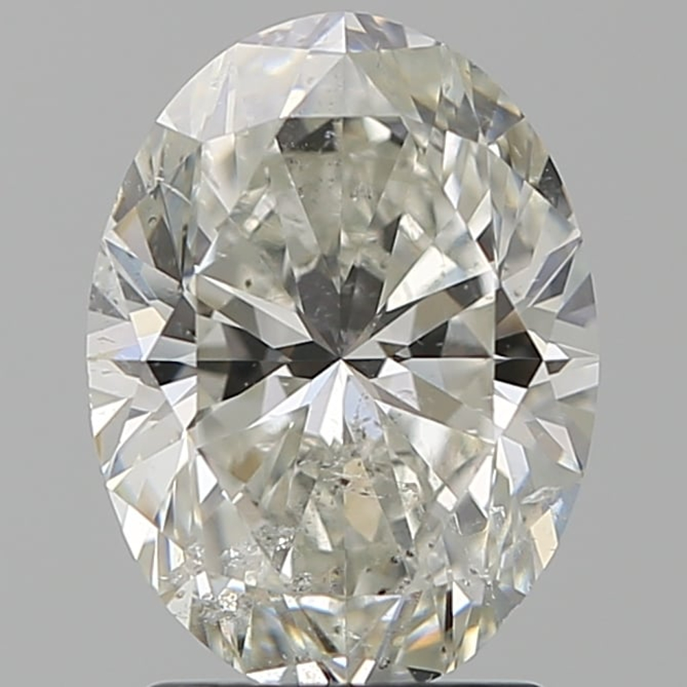 2.01 Carat Oval Loose Diamond, H, SI2, Super Ideal, GIA Certified