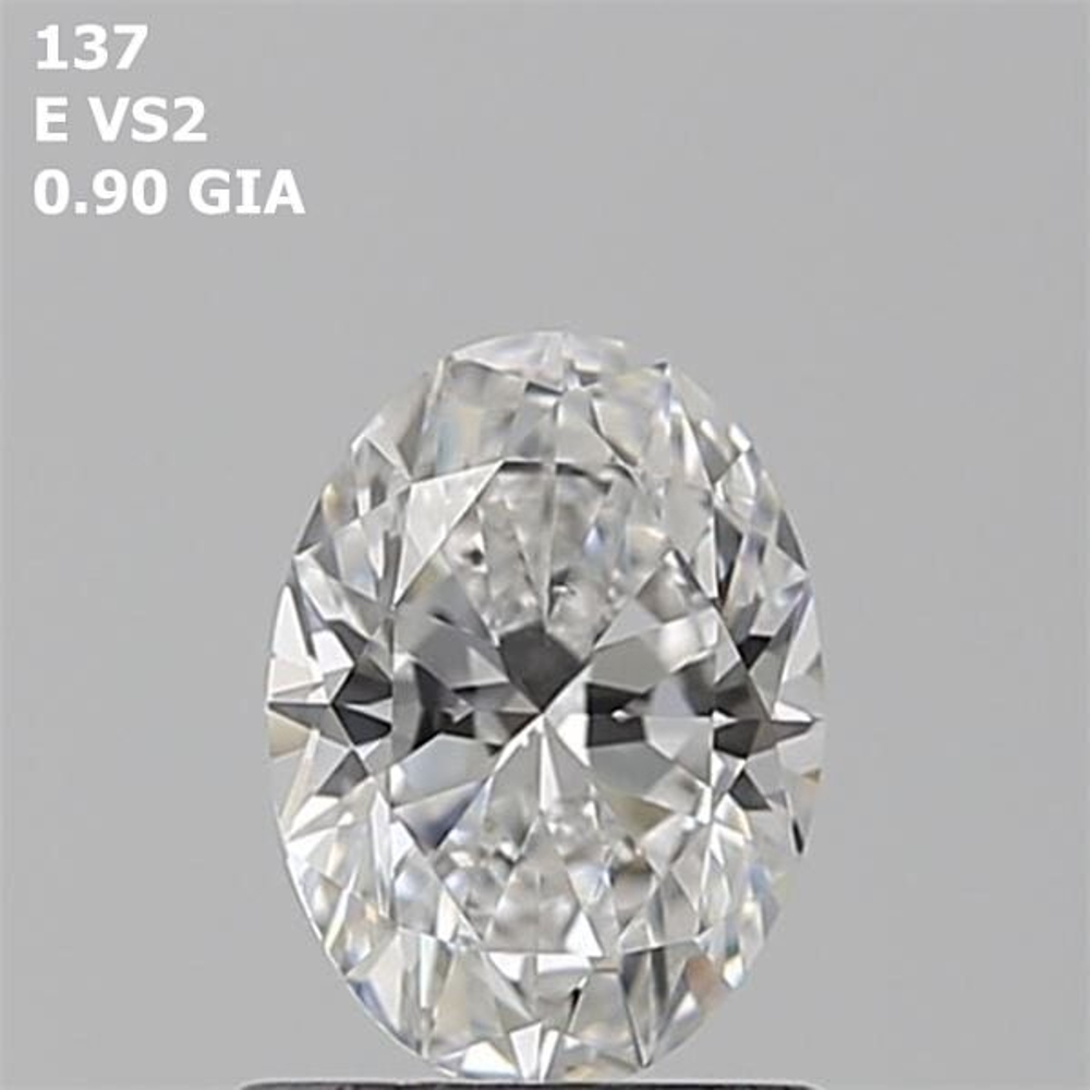 0.90 Carat Oval Loose Diamond, E, VS2, Super Ideal, GIA Certified | Thumbnail