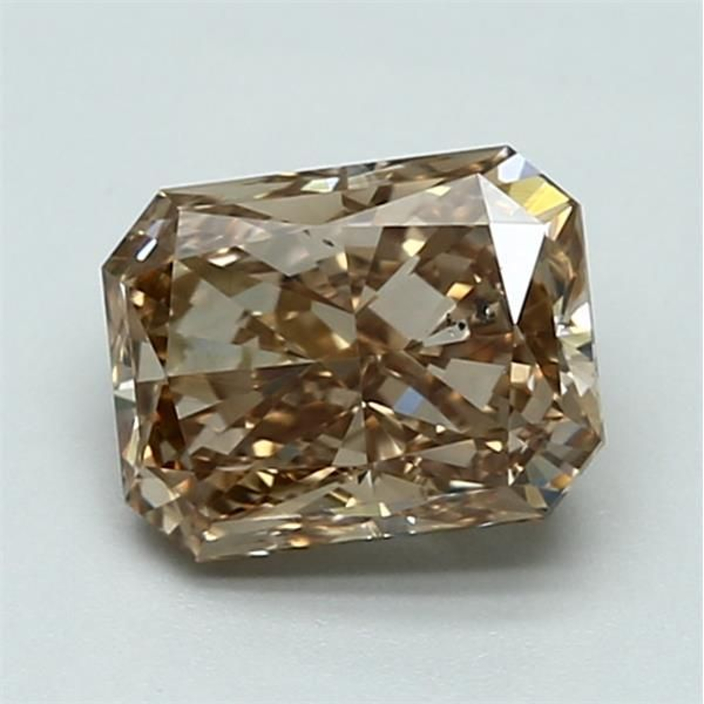 1.45 Carat Radiant Loose Diamond, Fancy Yellow-Brown, SI2, Super Ideal, GIA Certified | Thumbnail