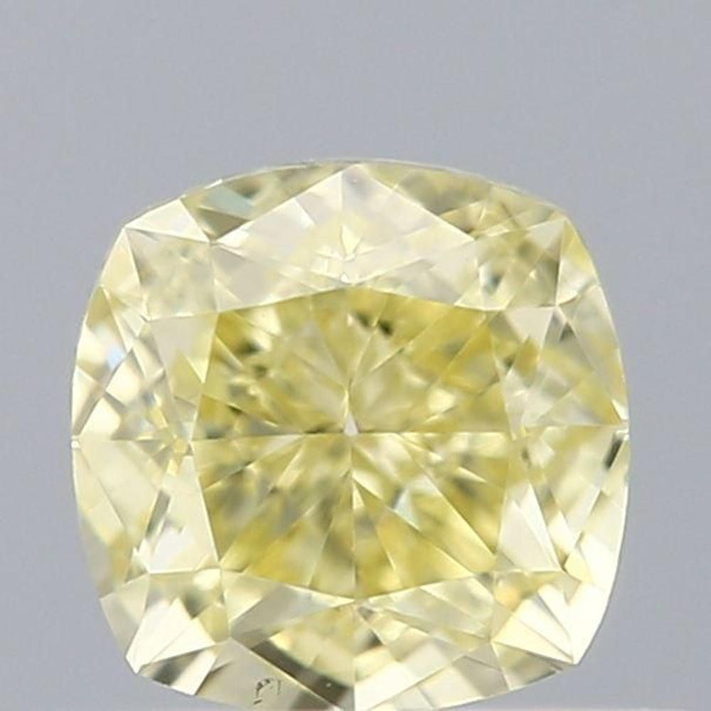 0.50 Carat Cushion Loose Diamond, Yellow Yellow, VS2, Ideal, GIA Certified