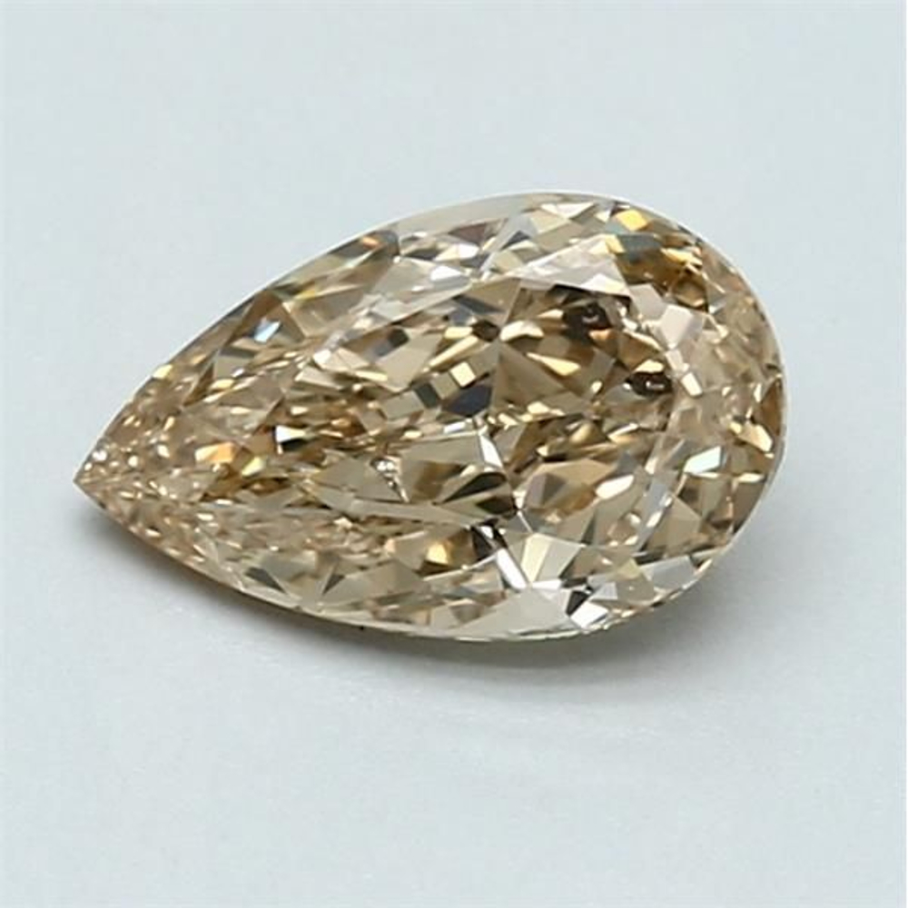 1.01 Carat Pear Loose Diamond, Fancy Brownish Yellow, SI2, Ideal, GIA Certified