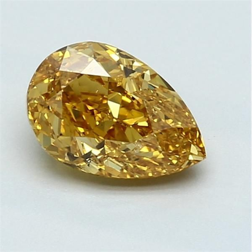 1.29 Carat Pear Loose Diamond, FV OY FV-OY, SI1, Excellent, GIA Certified | Thumbnail