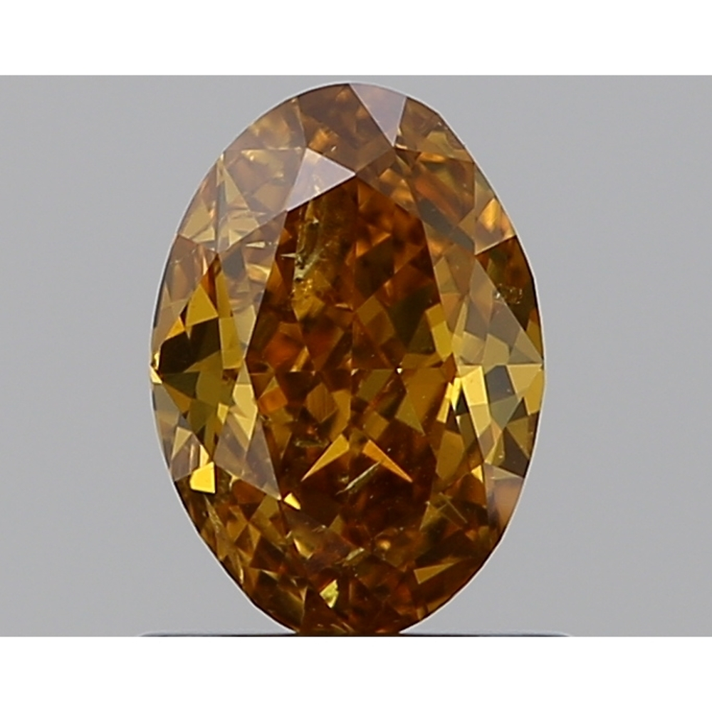 0.81 Carat Oval Loose Diamond, FANCY, I2, Excellent, GIA Certified | Thumbnail