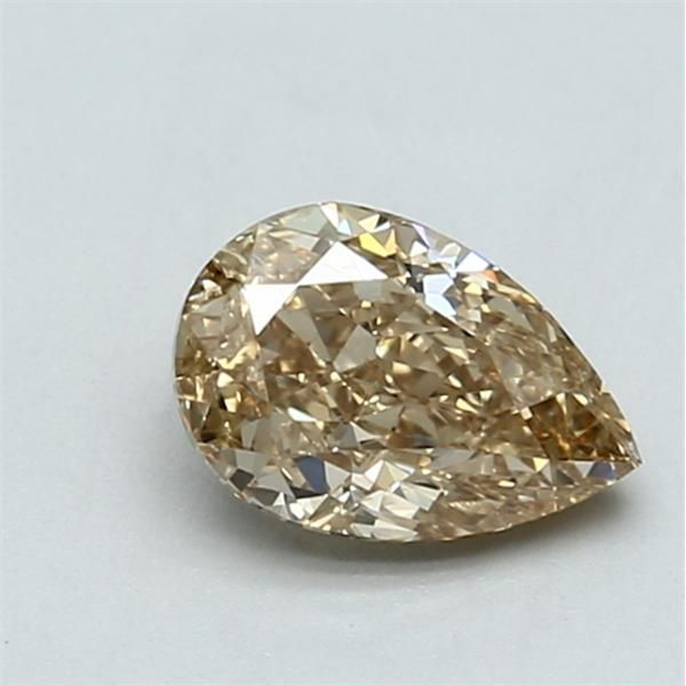1.02 Carat Pear Loose Diamond, Fancy Brownish Yellow, SI2, Excellent, GIA Certified