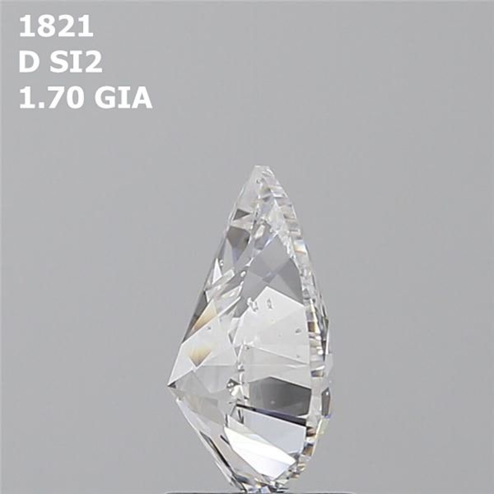 1.71 Carat Pear Loose Diamond, D, SI2, Ideal, GIA Certified