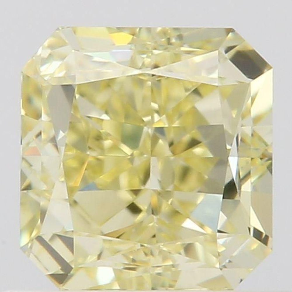 0.90 Carat Radiant Loose Diamond, Fancy Light Yellow, VS2, Excellent, GIA Certified | Thumbnail