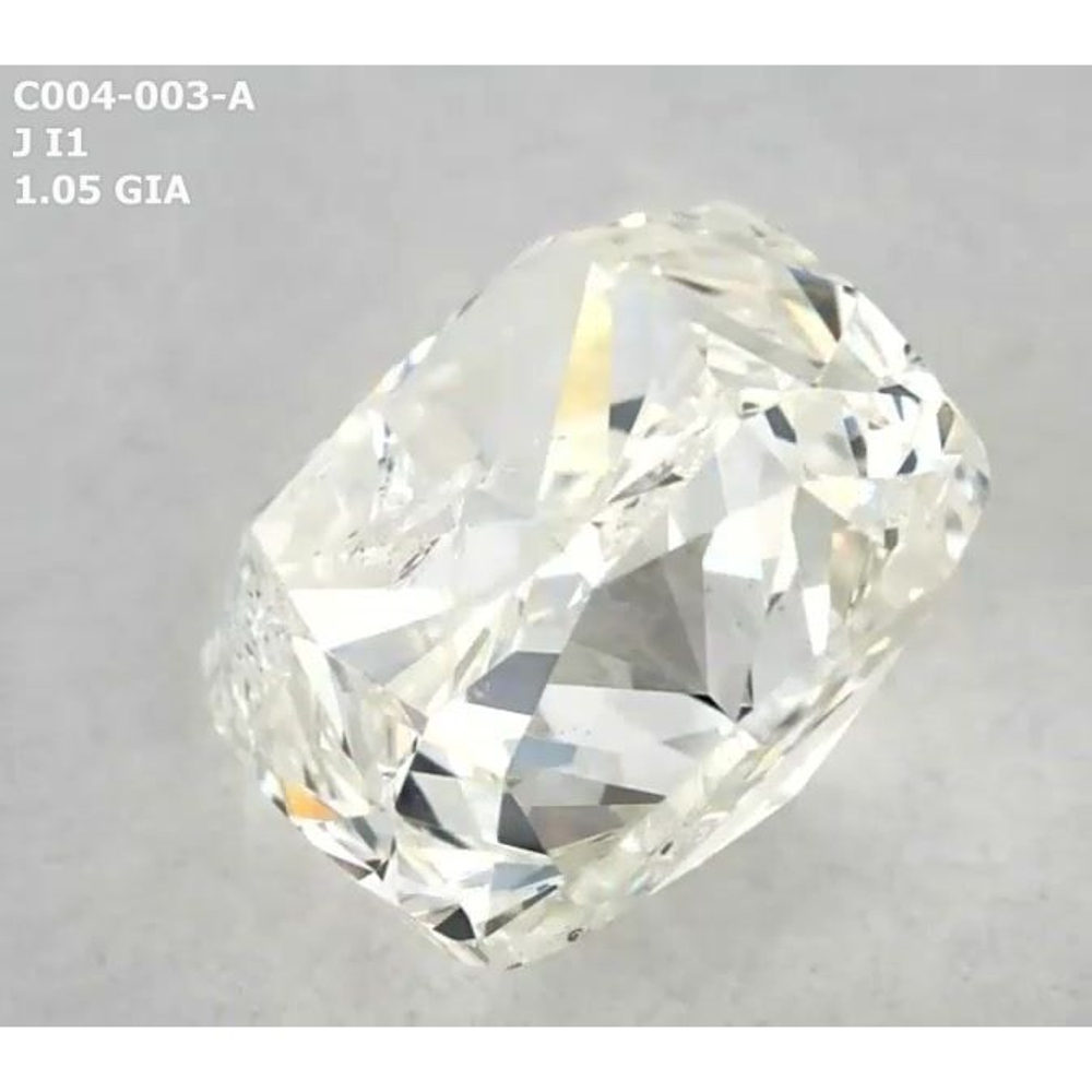 1.05 Carat Cushion Loose Diamond, J, I1, Excellent, GIA Certified | Thumbnail
