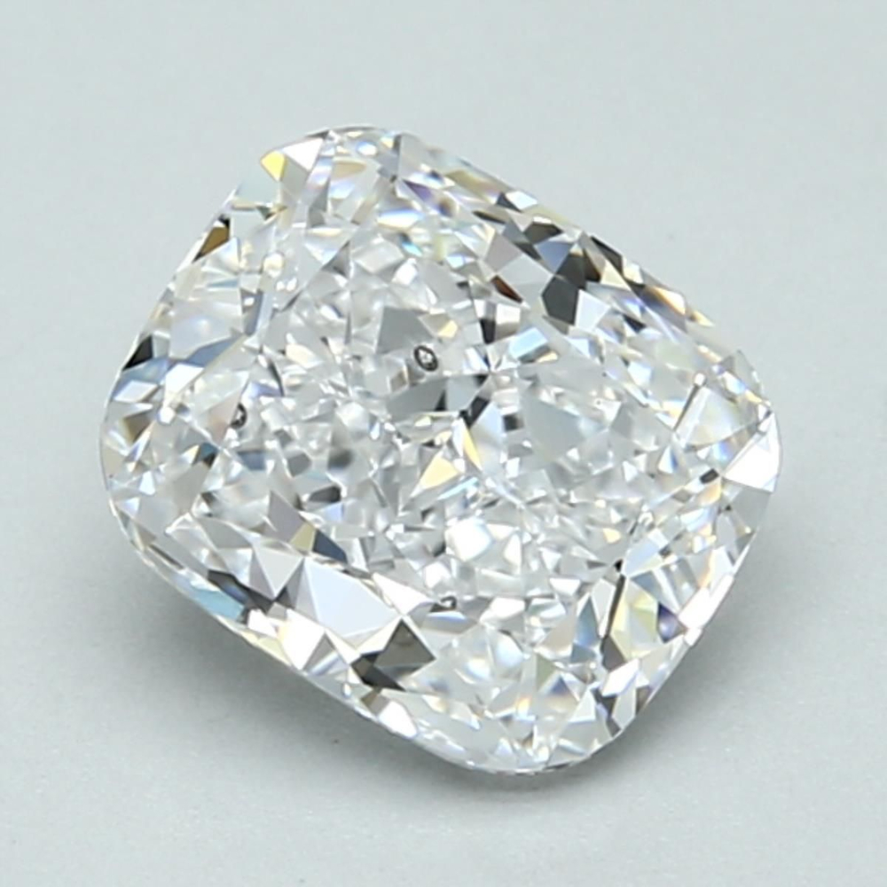 1.70 Carat Cushion Loose Diamond, D, SI2, Ideal, GIA Certified