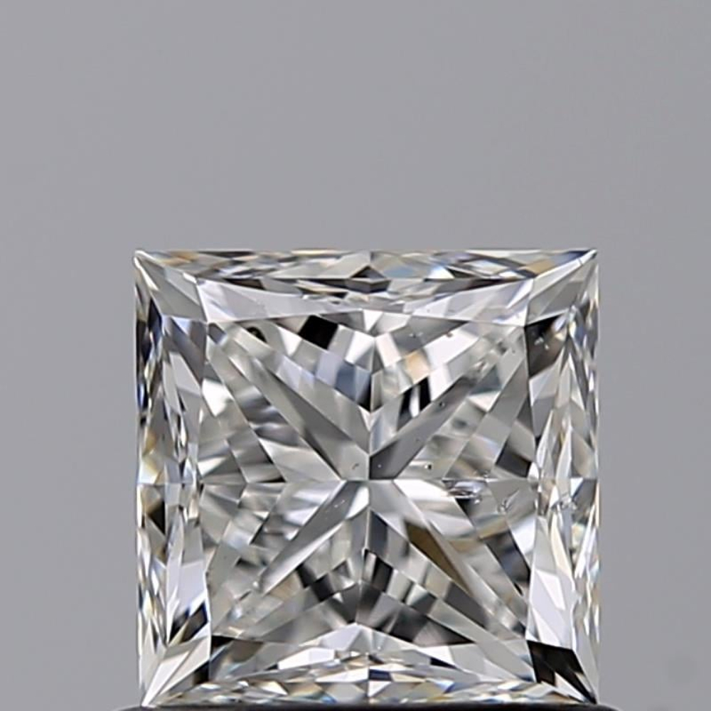 0.90 Carat Princess Loose Diamond, F, SI2, Very Good, GIA Certified | Thumbnail