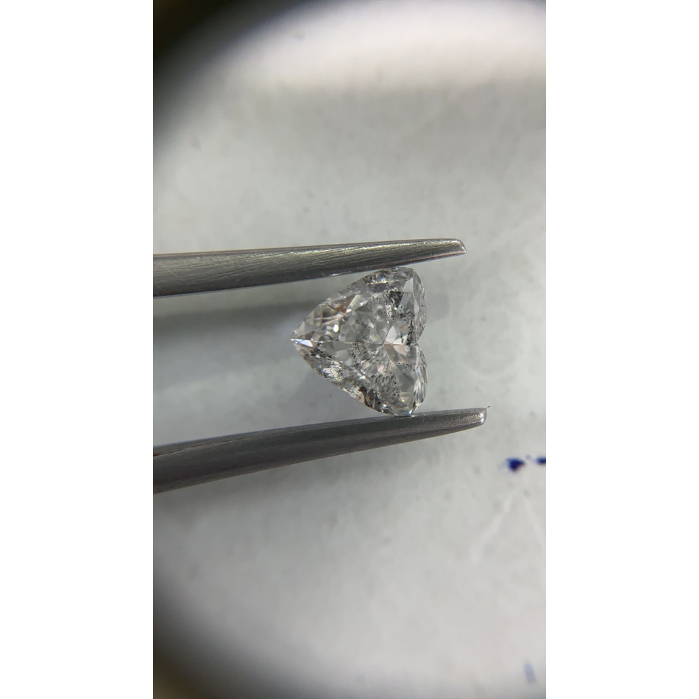 0.90 Carat Heart Loose Diamond, I, I1, Good, IGI Certified | Thumbnail