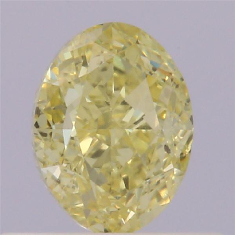 0.51 Carat Oval Loose Diamond, Fancy Yellow, SI1, Very Good, GIA Certified | Thumbnail