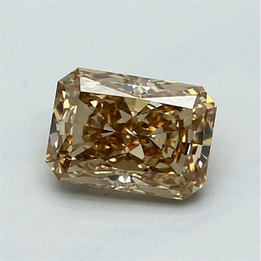 0.91 Carat Radiant Loose Diamond, Fancy Brown Yellow, VVS2, Ideal, GIA Certified | Thumbnail