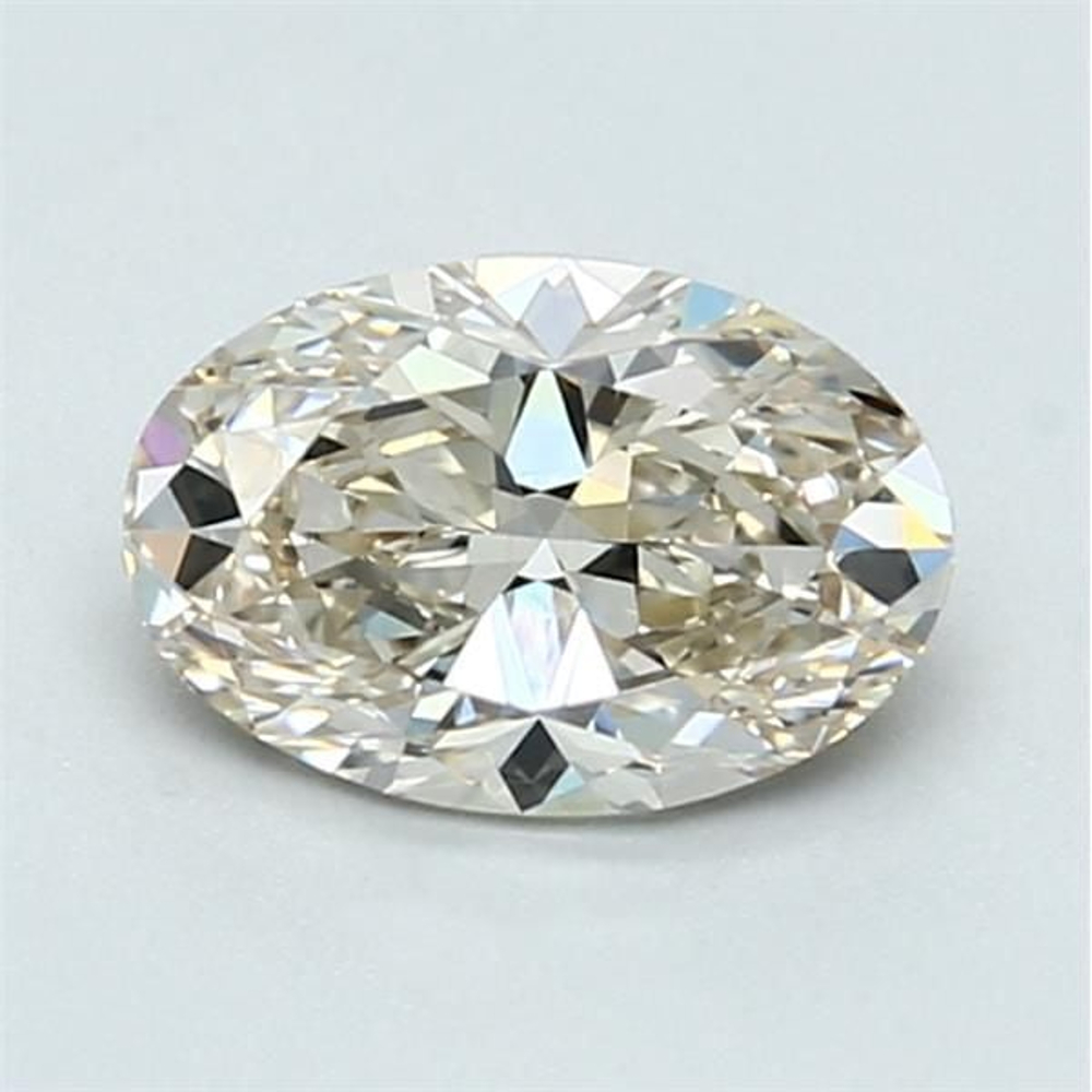 1.01 Carat Oval Loose Diamond, L Faint Brown, VVS2, Ideal, GIA Certified | Thumbnail