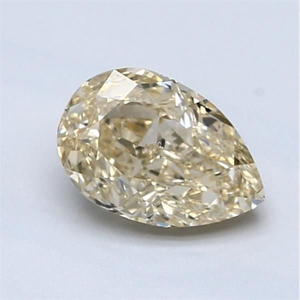 1.06 Carat Pear Loose Diamond, Fancy Brownish Yellow, SI1, Excellent, GIA Certified | Thumbnail
