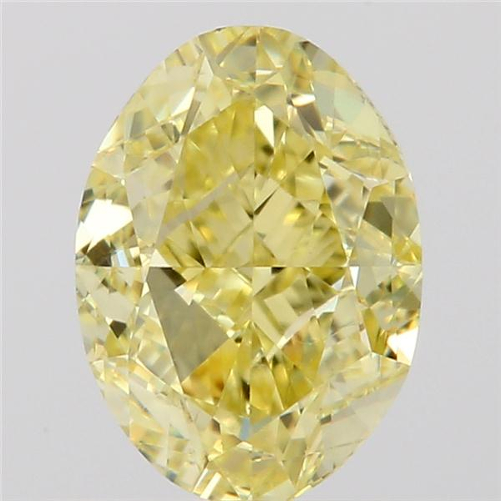 0.90 Carat Oval Loose Diamond, Fancy Yellow, SI1, Very Good, GIA Certified