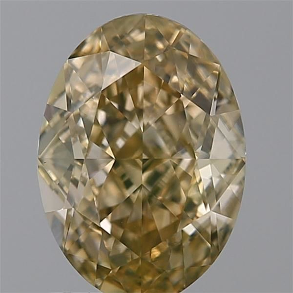 1.09 Carat Oval Loose Diamond, Fancy Brownish Yellow, VVS1, Ideal, GIA Certified