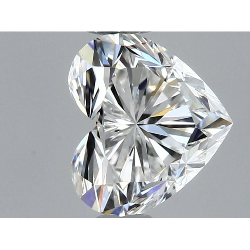 0.41 Carat Heart Loose Diamond, F, VVS2, Ideal, GIA Certified | Thumbnail