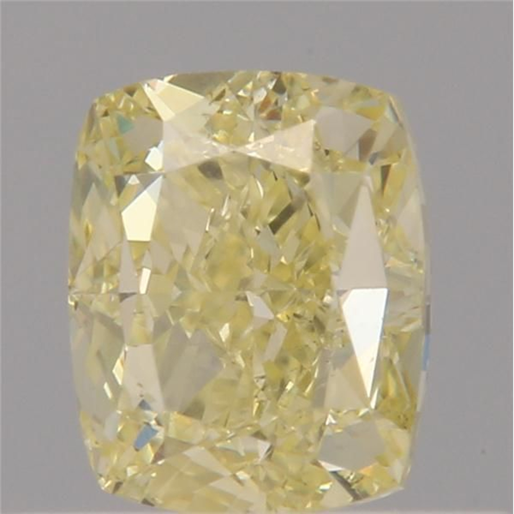 0.51 Carat Cushion Loose Diamond, Yellow Yellow, SI1, Very Good, GIA Certified | Thumbnail