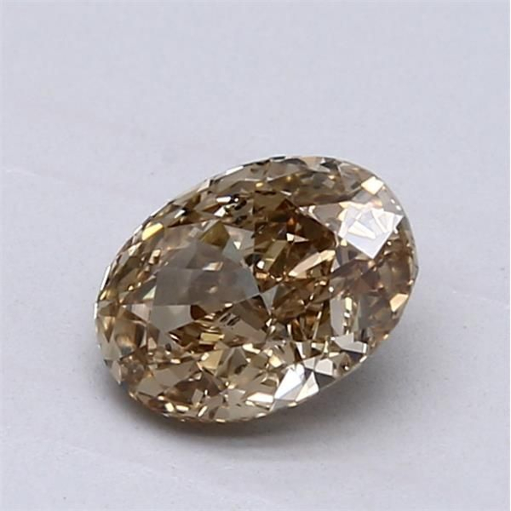 0.92 Carat Oval Loose Diamond, Fancy Brownish Yellow, SI2, Excellent, GIA Certified