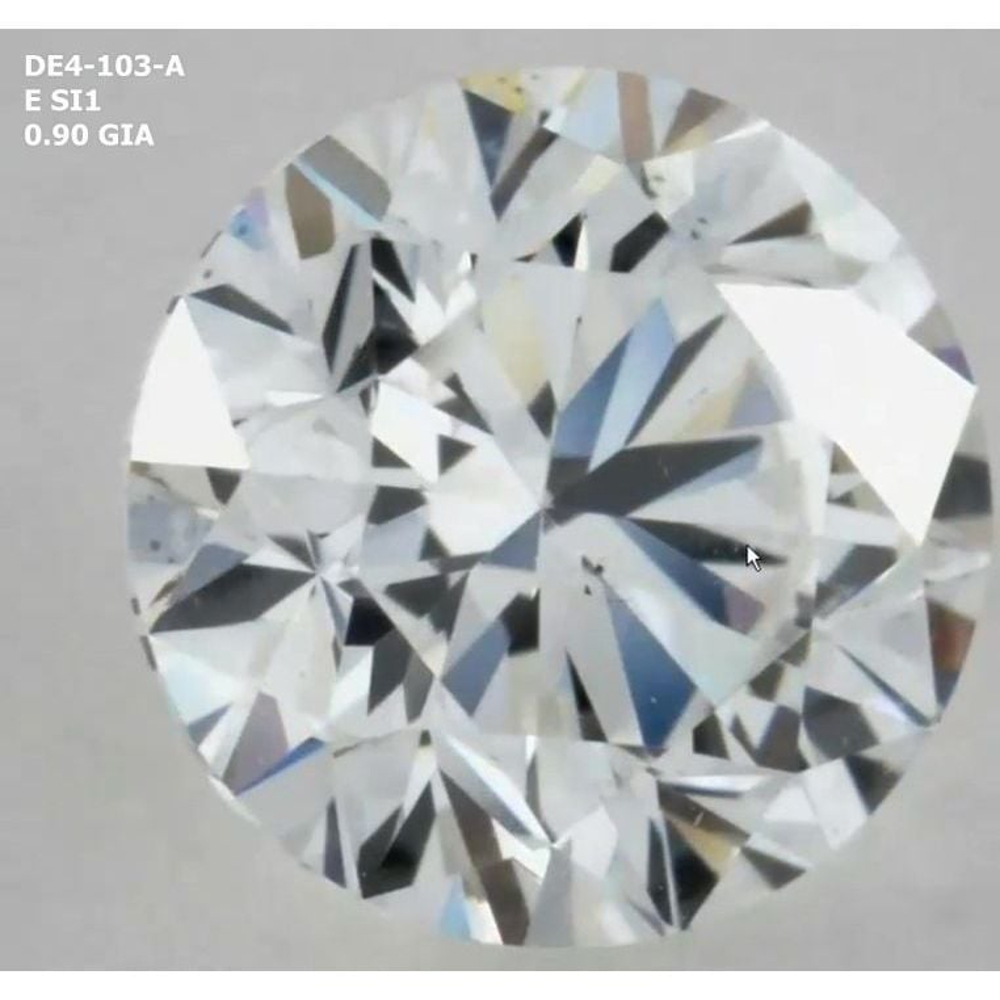 0.90 Carat Round Loose Diamond, E, SI1, Excellent, GIA Certified
