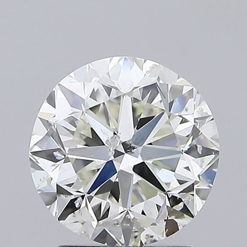 2.00 Carat Round Loose Diamond, J, I1, Good, GIA Certified