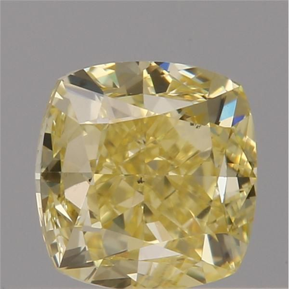 0.50 Carat Cushion Loose Diamond, Yellow Yellow, VS2, Very Good, GIA Certified | Thumbnail