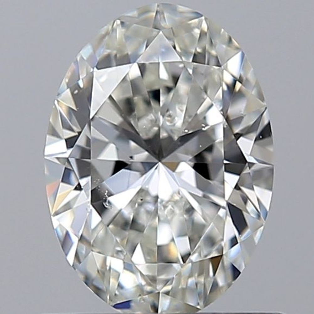 0.59 Carat Oval Loose Diamond, H, SI1, Super Ideal, GIA Certified