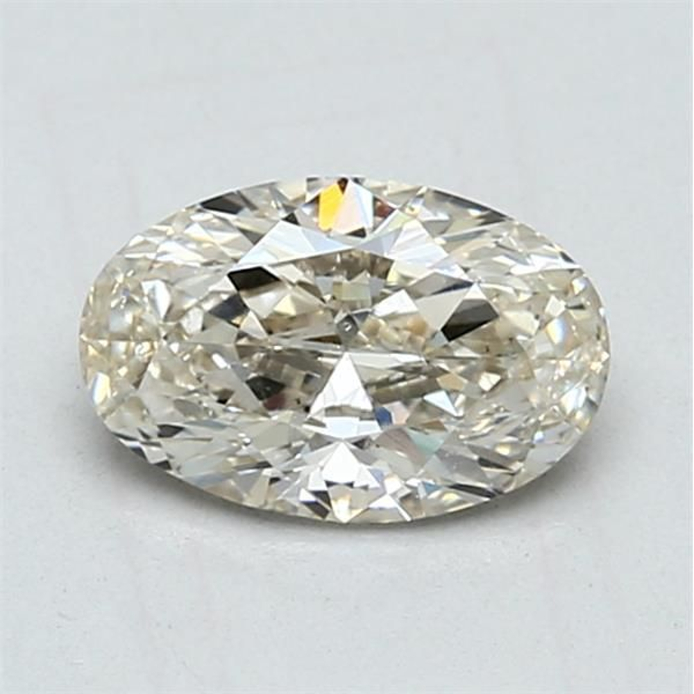 1.03 Carat Oval Loose Diamond, L Faint Brown, VS2, Ideal, GIA Certified | Thumbnail