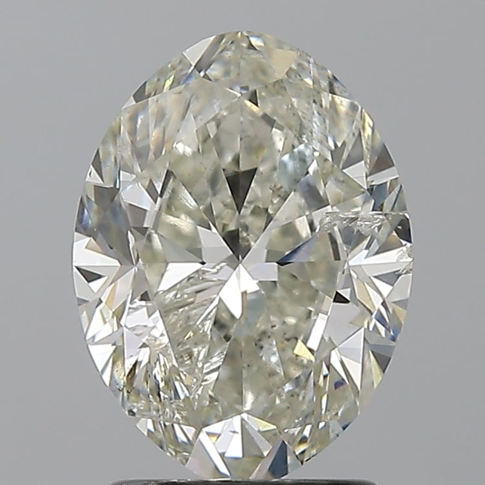 2.02 Carat Oval Loose Diamond, J, I1, Super Ideal, GIA Certified