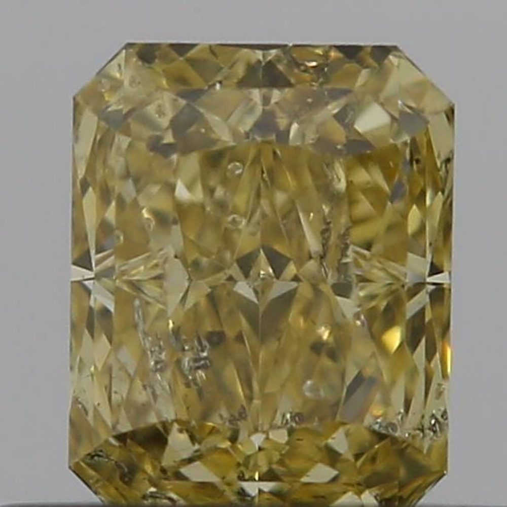 0.38 Carat Radiant Loose Diamond, Fancy Intense Orangy Yellow, I1, Excellent, GIA Certified | Thumbnail