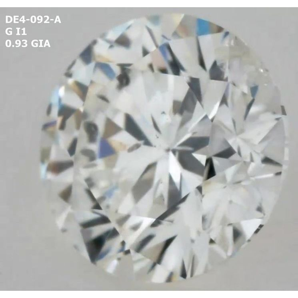 0.93 Carat Round Loose Diamond, G, I1, Excellent, GIA Certified | Thumbnail